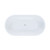 Mode Oval Free Standing Bath 1500mm With Overflow And Waste Gloss White