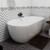 Mode Oval Free Standing Bath 1500mm With Overflow And Waste Gloss White