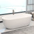 Mode Oval Free Standing Bath 1800mm With Overflow And Waste Matte White