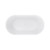Mode Oval Free Standing Bath 1500mm With Overflow And Waste Matte White