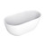 Mode Oval Free Standing Bath 1500mm With Overflow And Waste Matte White