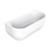 Mode Oval Free Standing Bath 1700mm Oval Back To Wall Bath With Overflow And Waste Matte White