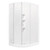 Sapphire Round Sliding Shower 1200 x 900 White Side Recessed Wall Centre Waste Left Hand