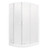 Sapphire Round Sliding Shower 1200 x 900 White Flat Wall Centre Waste Left Hand