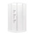 Sapphire Round Sliding Shower 1000 x 1000 White Side Recessed Wall Centre Waste