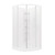 Sapphire Round Sliding Shower 1000 x 1000 White Corner Contour Wall Centre Waste