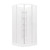 Sapphire Round Sliding Shower 900 x 900 White Corner Contour Wall Centre Waste