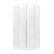 Sapphire Round Sliding Shower 900 x 900 White Flat Wall Centre Waste