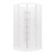 Sapphire Round Sliding Shower 1000 x 1000 White Corner Contour Wall Rear Waste