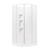 Sapphire Round Sliding Shower 900 x 900 White Side Recessed Wall Rear Waste