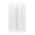 Sapphire Round Sliding Shower 900 x 900 White Corner Contour Wall Rear Waste