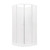 Sapphire Round Sliding Shower 900 x 900 White Flat Wall Rear Waste