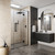 Acclaim Tile Shower 3 Sided Recessed Channel Drain Black 1000 x 1000mm