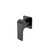 Elgin Shower Mixer Square Back Plate Matte Black Lead Free
