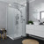 Marbella Acrylic Shower 2 Sided Corner Moulded Wall Chrome 1000 x 1000mm
