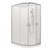 Valencia Elite Shower Suite Round Sliding 12 x 9 Black Right Hand Centre Waste 706766A-BL