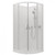 Valencia Elite Shower Suite Round Sliding 9 x 9 Black Tile Centre Waste 706827A-BL