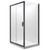 Valencia Elite Shower Suite Square Sliding 12 x 9 Black Tile RH Centre Waste 706840A-BL