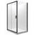 Valencia Elite Shower Suite Square Sliding 12 x 9 Black Tile RH Centre Waste 706840A-BL