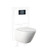 Niche Toilet Suite Wall Hung Gloss White Round Matte Black Push Plate