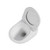 Niche Toilet Suite Wall Hung Gloss White Round Brushed Gold Push Plate