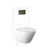 Niche Toilet Suite Wall Hung Gloss White Round Gunmetal Push Plate