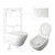 Niche Toilet Suite Wall Hung Gloss White Round Matt White Push Plate