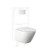 Niche Toilet Suite Wall Hung Gloss White Round Matt White Push Plate