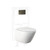Niche Toilet Suite Wall Hung Gloss White Square Gunmetal Push Plate