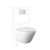 Niche Toilet Suite Wall Hung Gloss White Square Matte White Push Plate