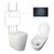 Niche Toilet Suite Floorstanding White Gloss Round Matte Black Push Plate