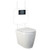 Niche Toilet Suite Floorstanding White Gloss Round Matte Black Push Plate