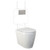 Niche Toilet Suite Floorstanding White Gloss Round Chrome Push Plate