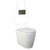 Niche Toilet Suite Floorstanding White Gloss Round Gunmetal Push Plate