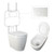 Niche Toilet Suite Floorstanding White Gloss Round Matte White Push Plate