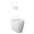 Niche Toilet Suite Floorstanding White Gloss Round Matte White Push Plate
