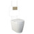 Niche Toilet Suite Floorstanding White Gloss Square Brushed Nickel Push Plate