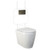 Niche Toilet Suite Floorstanding White Gloss Square Gunmetal Push Plate