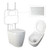 Niche Toilet Suite Floorstanding White Gloss Square Matte White Push Plate