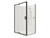 Elite Shower Square 1.2X9m Black LH Centre 706735A-BL