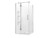 Evora Square Corner Shower Pivot Door 1000 x 1000mm Metallic Side Recessed Wall Centre Waste