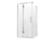 Evora Square Corner Shower Pivot Door 1000 x 1000mm Metallic Flat Wall Rear Waste