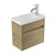 Fucina Vanity Wall 440 1 Taphole Polymarble Top 1 Door French Oak Velvet