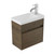 Fucina Vanity Wall 440 1 Taphole Polymarble Top 1 Door Smokey Oak Timberland