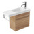 Fucina Vanity Wall 600 1 Taphole Polymarble Top Chrome Towel Rail 1 Door Southern Oak Timberland