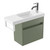 Fucina Vanity Wall 600 1 Taphole Polymarble Top White Towel Rail 1 Door Green Slate