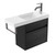 Fucina Vanity Wall 600 1 Taphole Polymarble Top Bn Towel Rail 1 Door Black Timberland