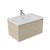 Fucina Vanity Wall 750 1 Taphole Polymarble Top 1 Drawer Seasoned Oak