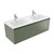 Fucina Vanity Wall 1200 2 Taphole Polymarble Double Bowl 1 Drawer Green Slate
