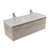 Fucina Vanity Wall 1200 2 Taphole Polymarble Double Bowl 1 Drawer Ashen Walnut Timberland